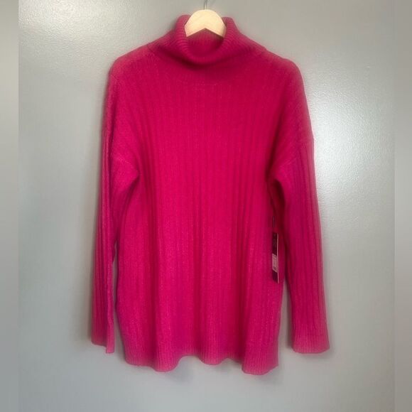 4/$25 Fashion Nova sweater topango fuchsia ribbed turtleneck  casual office - Picture 6 of 6